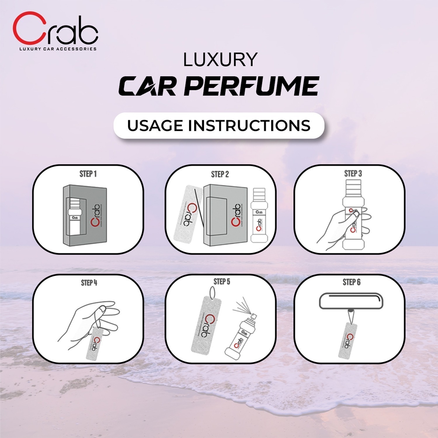 Crab Car Spray Perfume With Eternal Fragrance – Long Lasting Car Fresheners, Ideal for Dashboard Use, Keeps Car Smelling Fresh and Clean – Car Perfume for Dashboard - Image 5