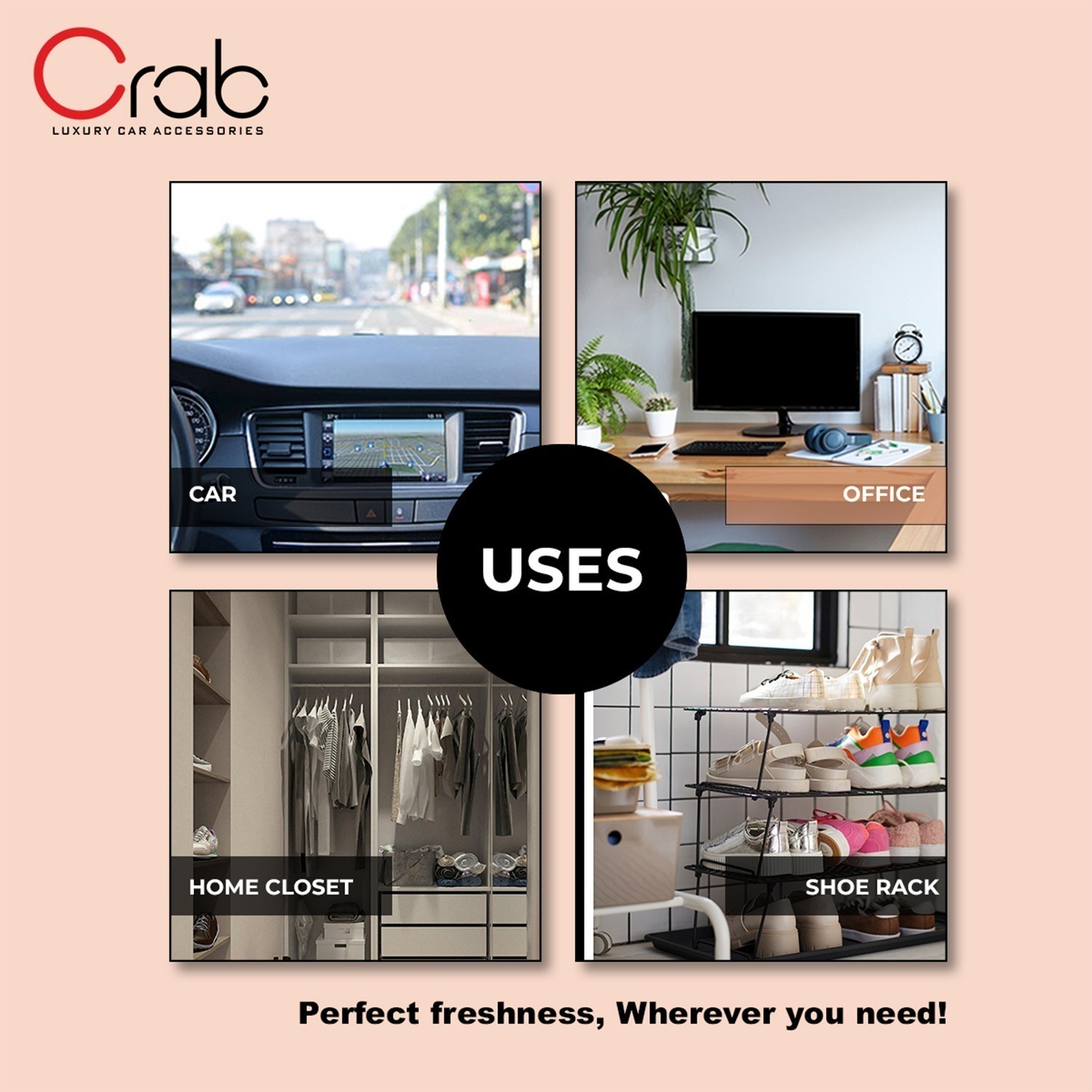 Crab Premium Car Perfume Spray | Serene Fragrance | Long Lasting Air Freshener for Car, Home & Office | Luxurious & Refreshing Aroma | Compact Design | Easy to Use | Elevate Your Space - Image 4