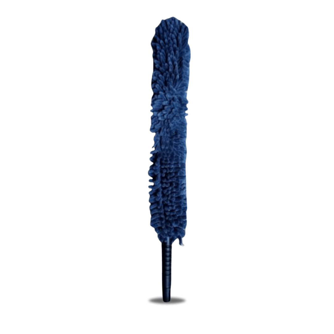 Crab Chenille Duster – Wax-Treated Strands for Dust Attraction, Thick Strands to Lift & Store Dust, Adjustable Folding Duster with Storage Bag Included